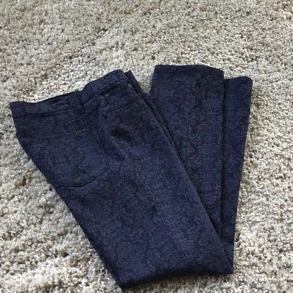 Ralph Lauren 5 pocket pants Navy Print - Picture 1 of 6